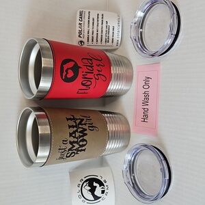 Polar Camel Tumbler Set, NWT, Red & Tan